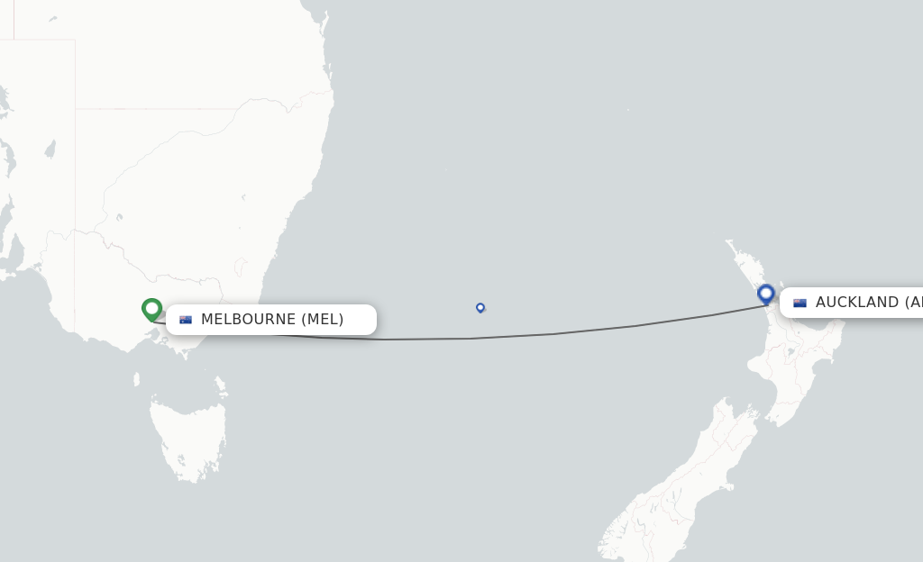 Direct non stop flights from Melbourne to Auckland schedules