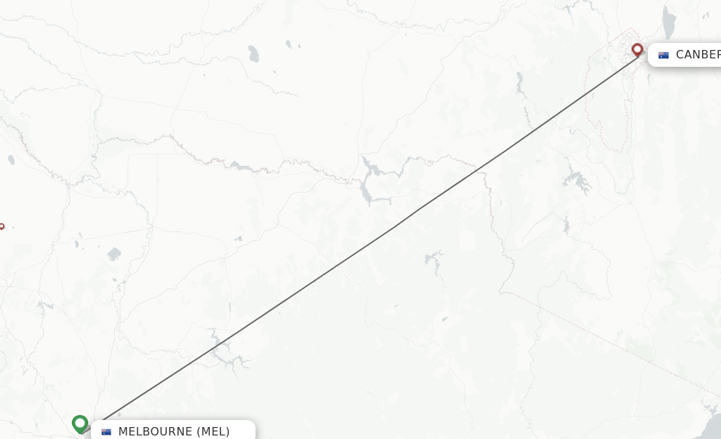 Direct non stop flights from Melbourne to Canberra schedules