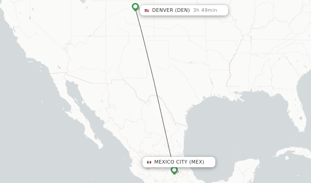 denver to playa del carmen flight time