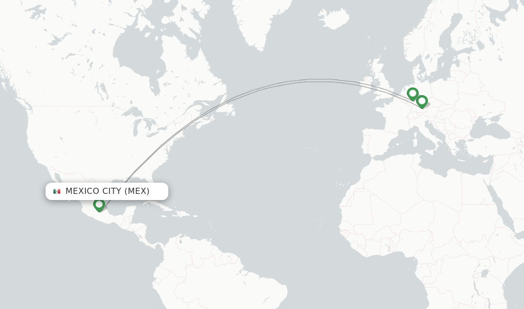 Lufthansa flights from Mexico City, MEX - FlightsFrom.com