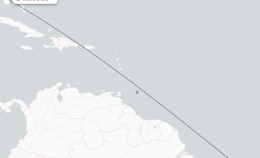 Direct non stop flights from Miami to Fortaleza schedules