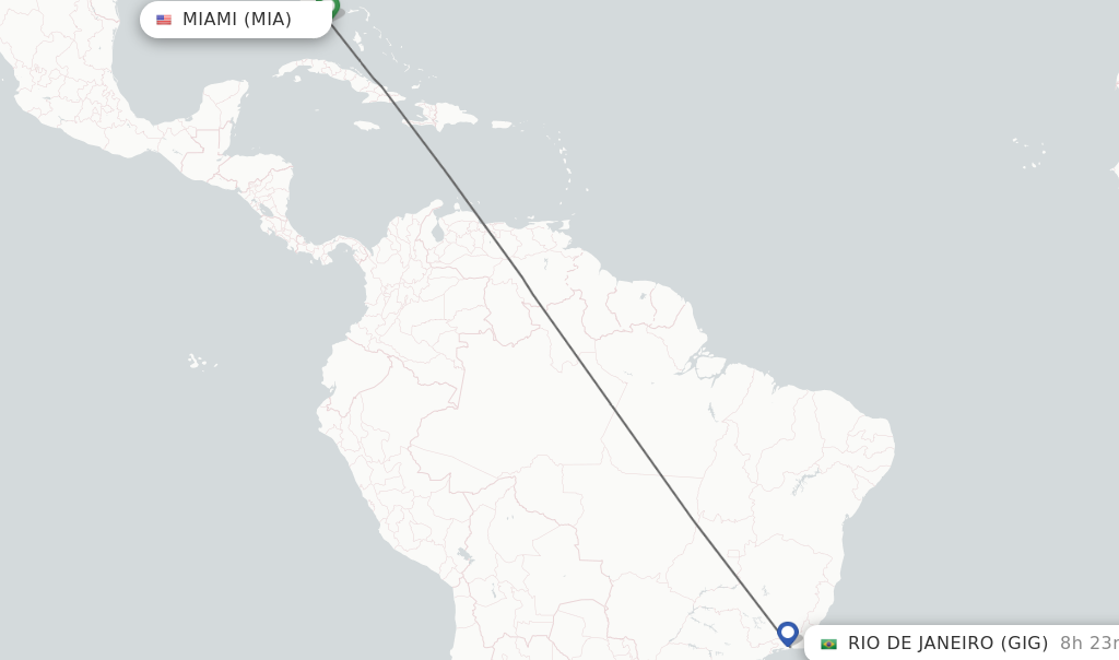 Direct (non-stop) flights from Atlanta to Rio De Janeiro - schedules 