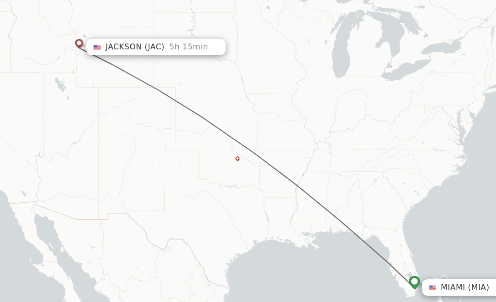 Direct non stop flights from Miami to Jackson schedules