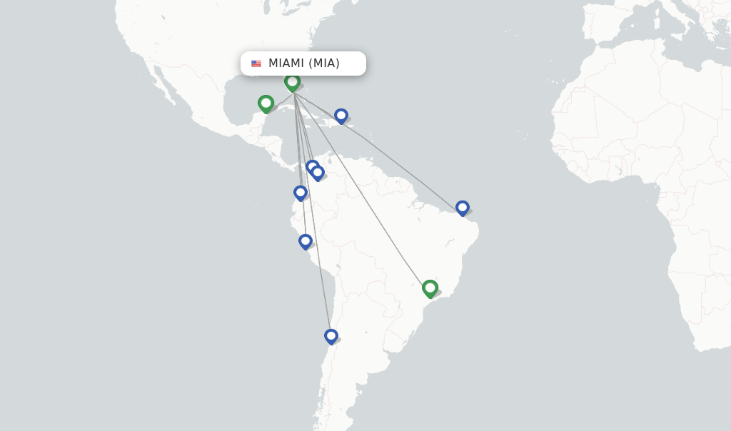 LATAM Airlines flights from Miami, MIA