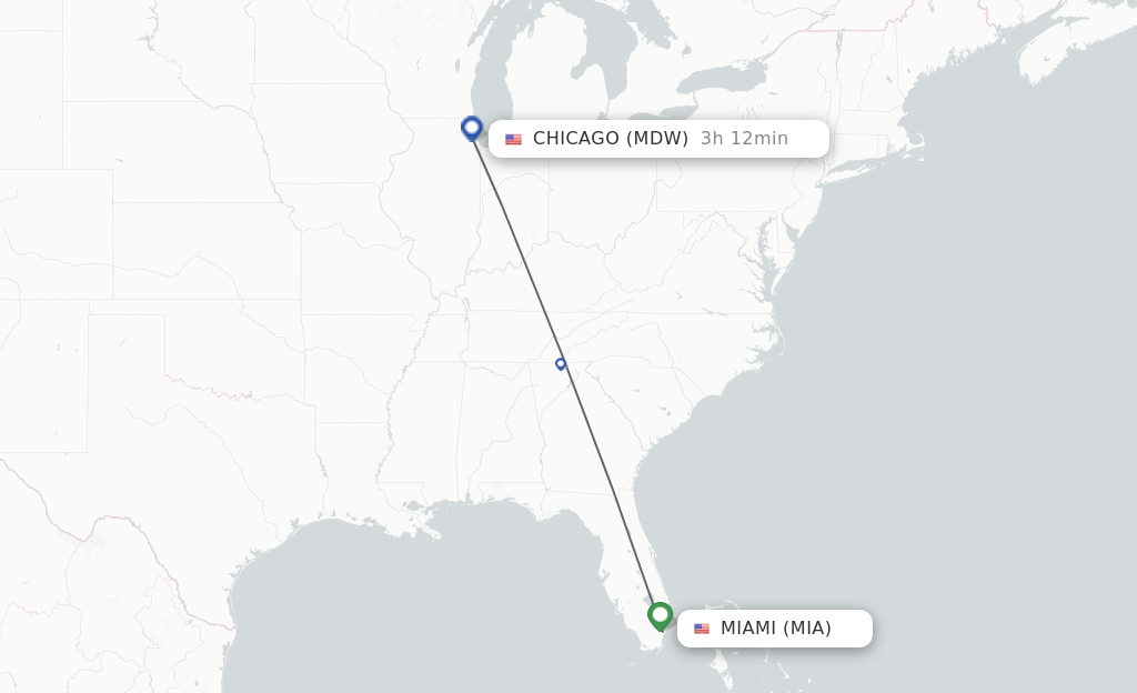 Direct non stop flights from Miami to Chicago schedules