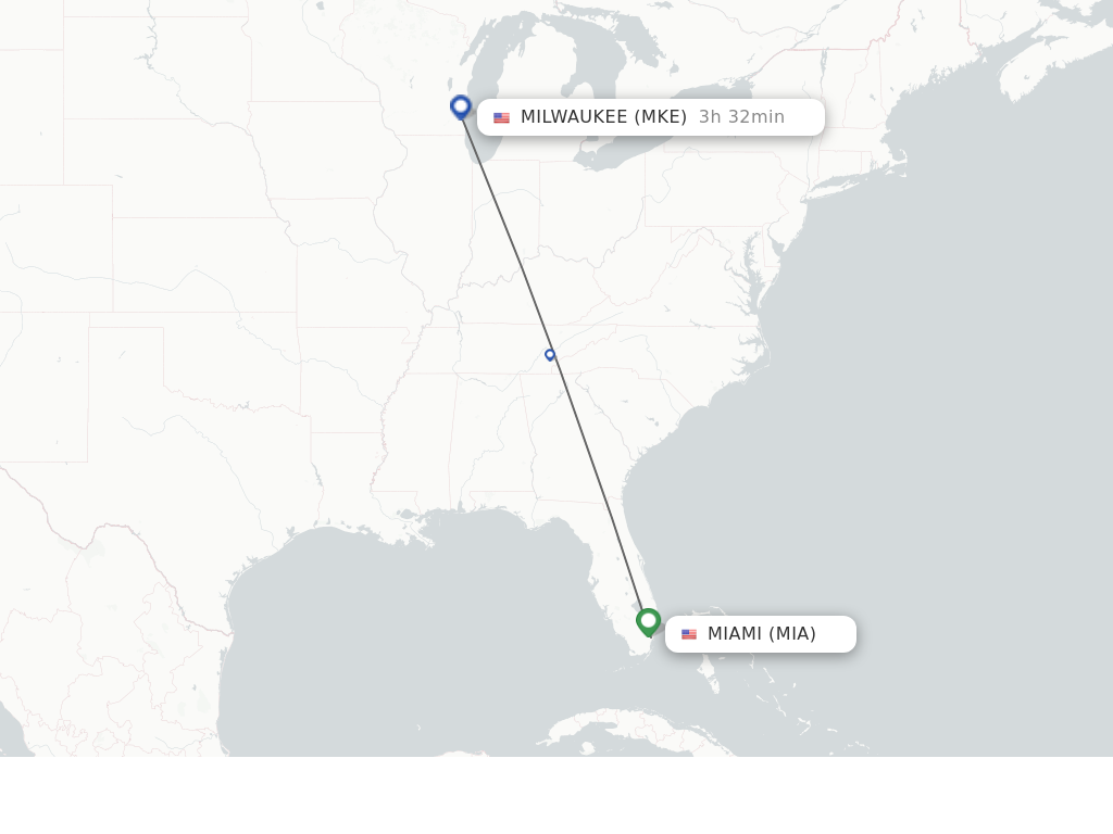 Direct non stop flights from Miami to Milwaukee schedules