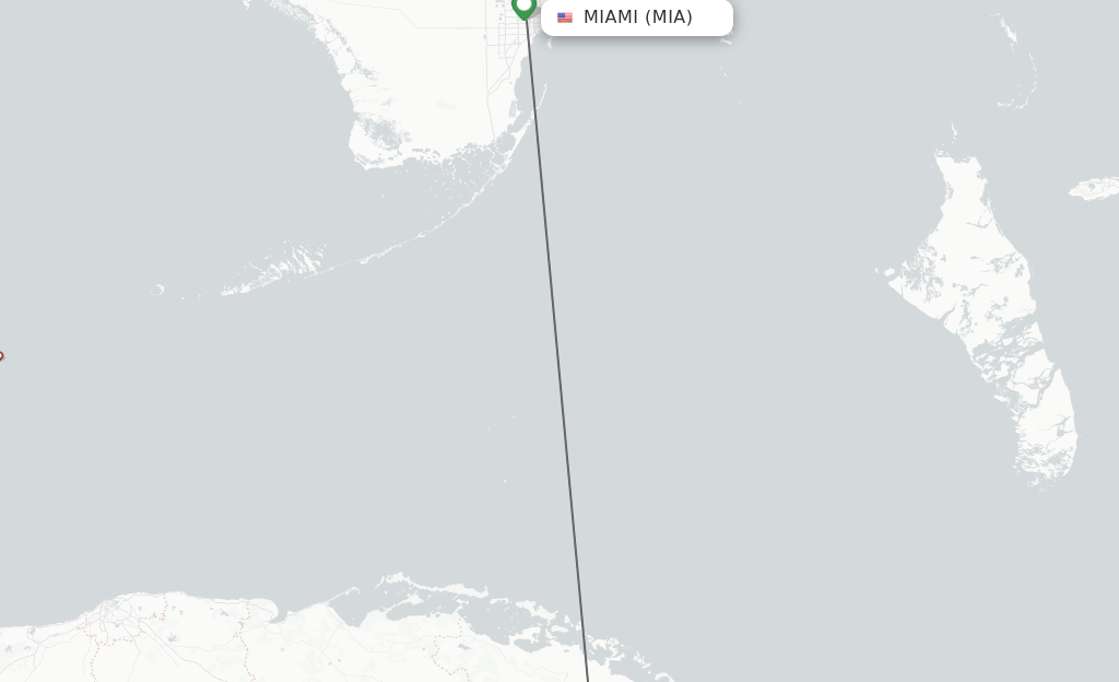 Direct non stop flights from Miami to Santa Clara schedules