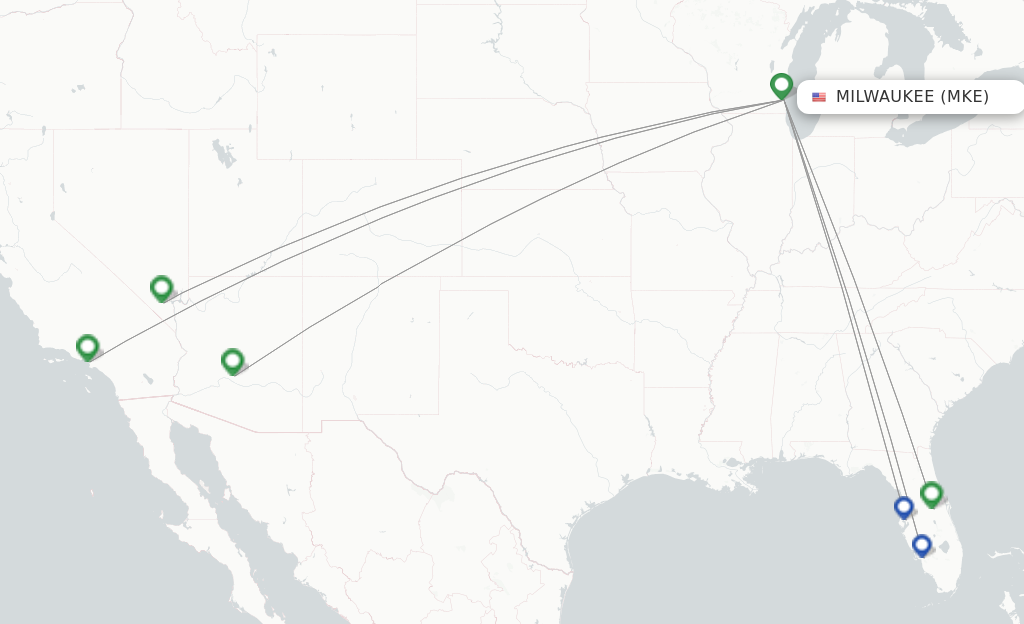 Spirit flights from Milwaukee MKE FlightsFrom