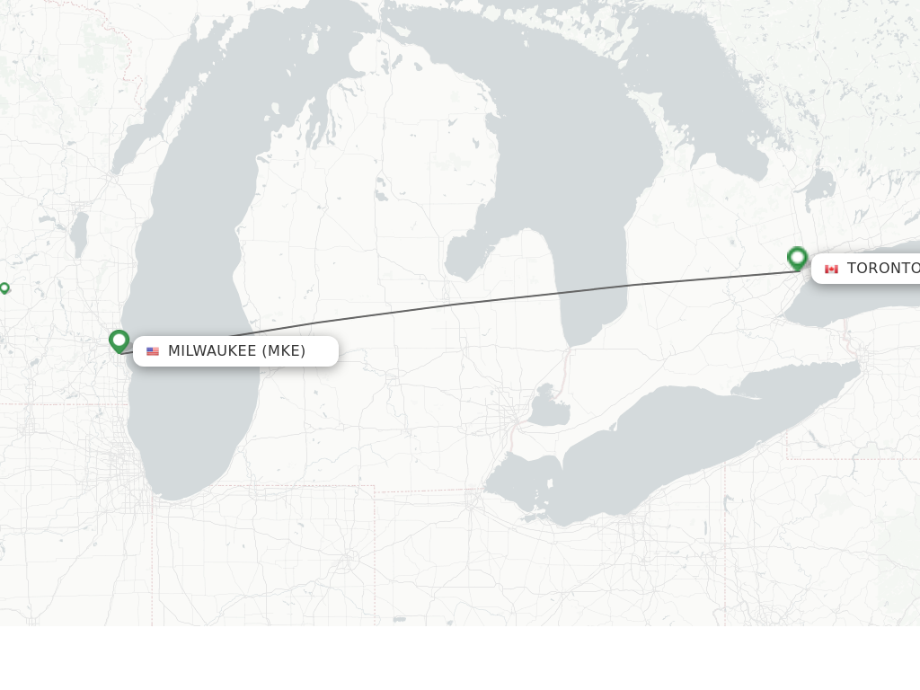 Direct (non-stop) Flights From Milwaukee To Toronto - Schedules ...