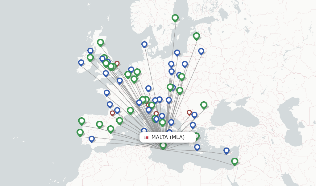 Ryanair flights from Malta, MLA