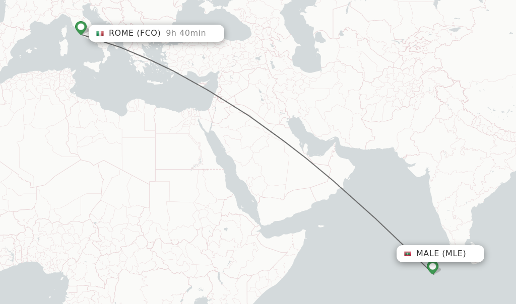 Direct (non-stop) flights from Male to Rome - schedules - FlightsFrom.com