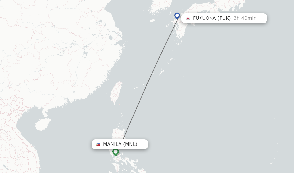 manila to fukuoka travel time