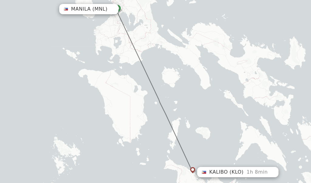 Direct non stop flights from Manila to Kalibo schedules