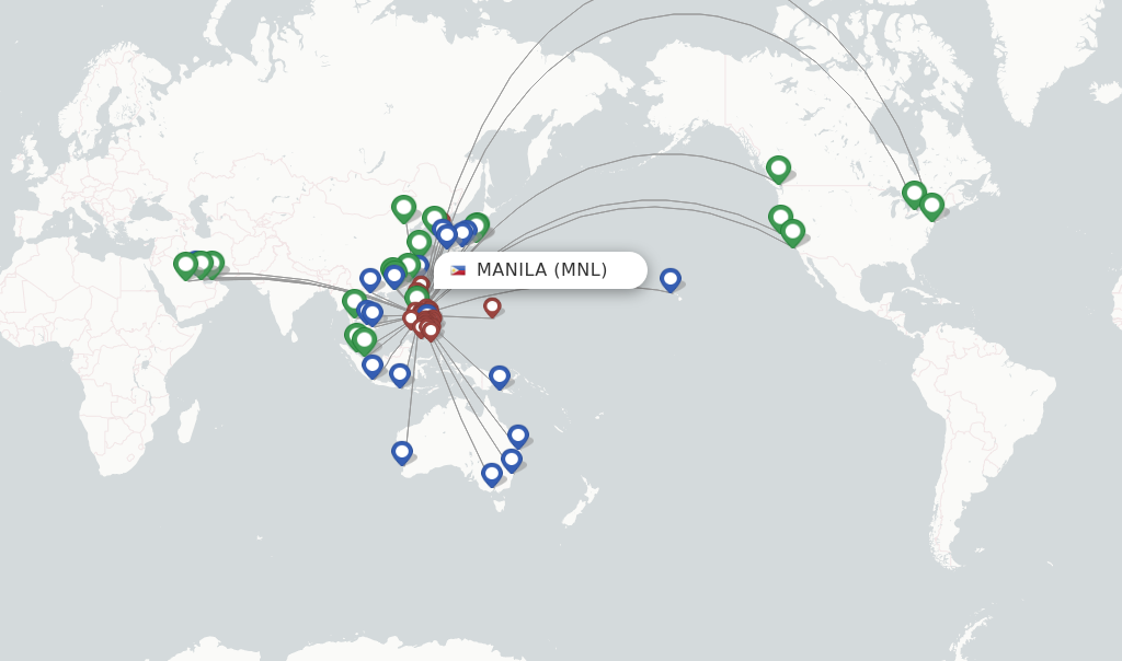 Philippine Airlines flights from Manila, MNL - FlightsFrom.com