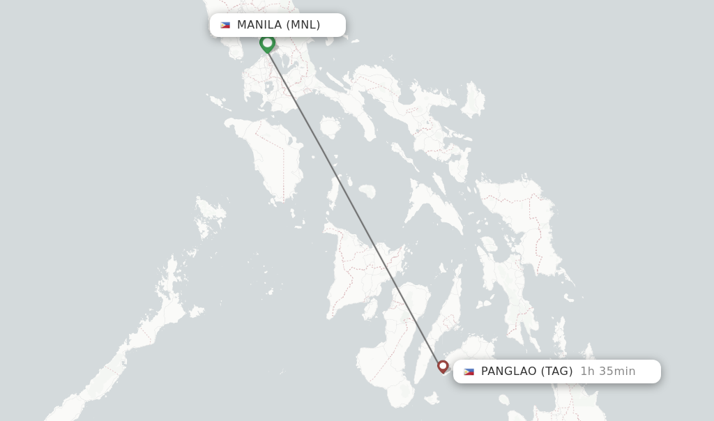 Direct non stop flights from Manila to Panglao schedules