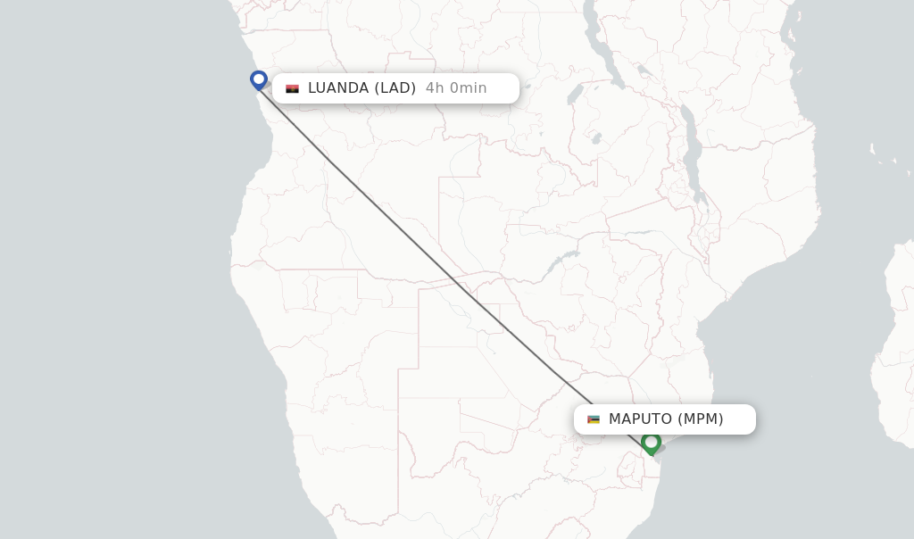 Direct (non-stop) Flights From Maputo To Luanda - Schedules ...