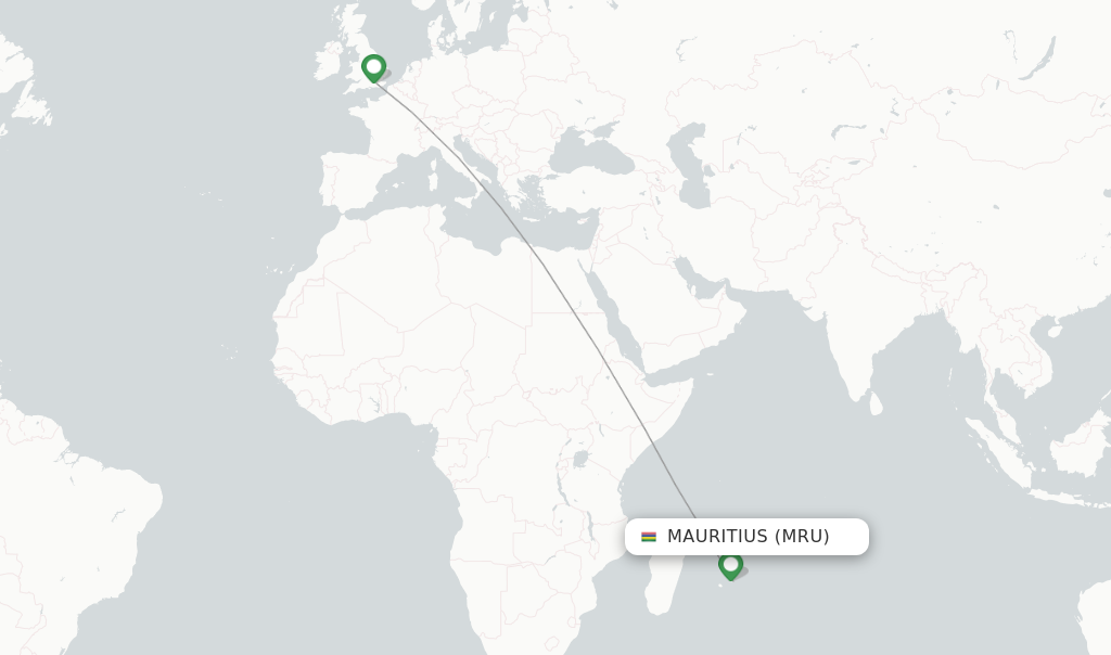 British Airways flights from Mauritius, MRU