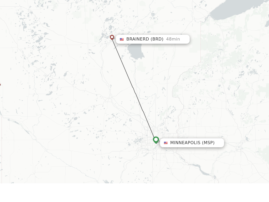 Direct (non-stop) flights from Minneapolis to Brainerd - schedules ...