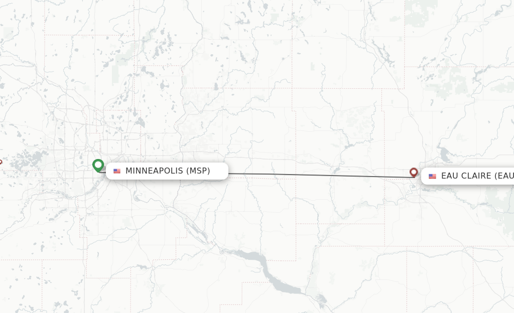 Direct non stop flights from Minneapolis to Eau Claire