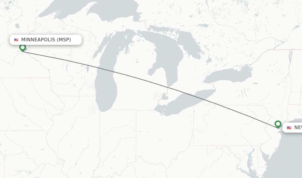 Direct non stop flights from Minneapolis to New York schedules