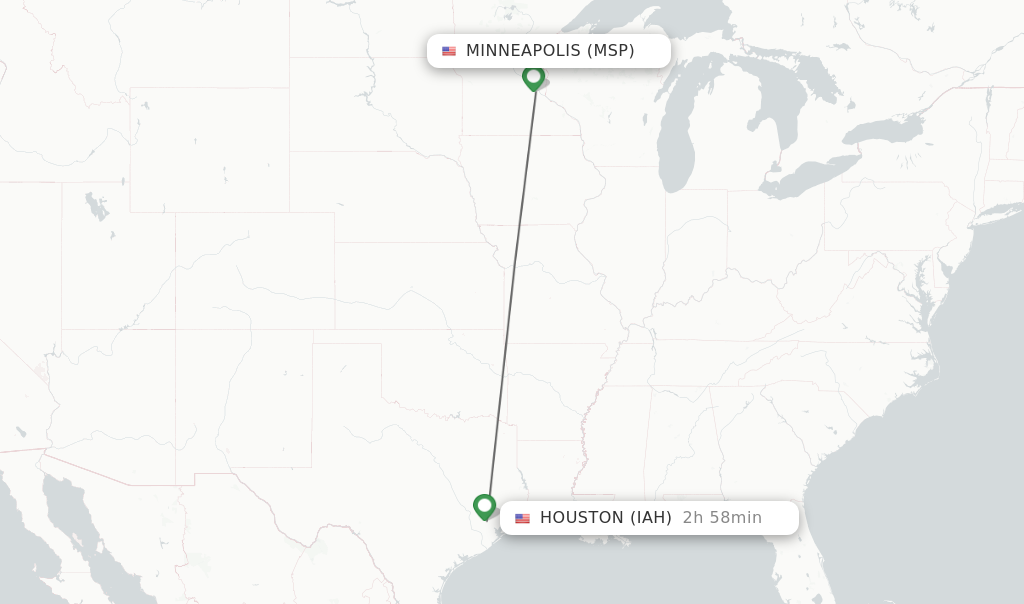 Direct (non-stop) flights from Minneapolis to Houston - schedules ...