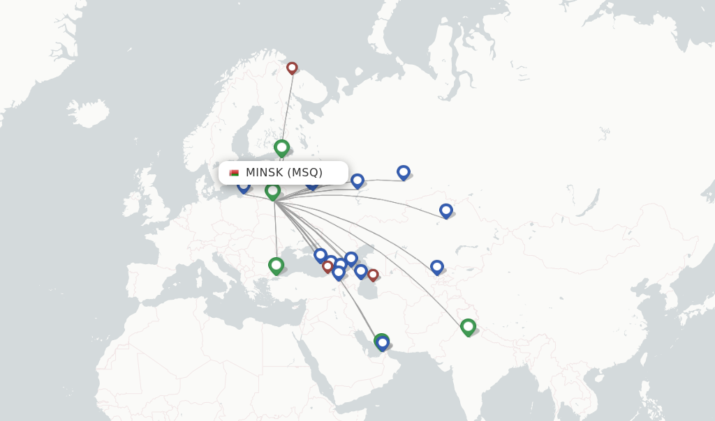 Belavia Flights From Minsk, MSQ - FlightsFrom.com