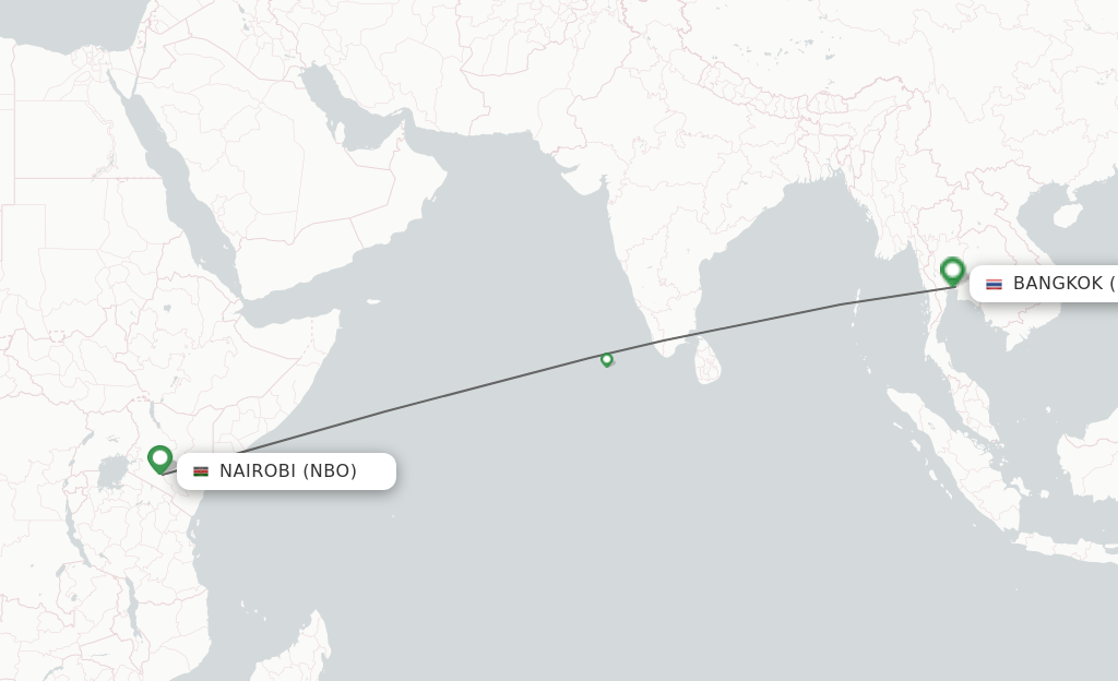 Direct (non-stop) flights from Nairobi to Bangkok - schedules ...