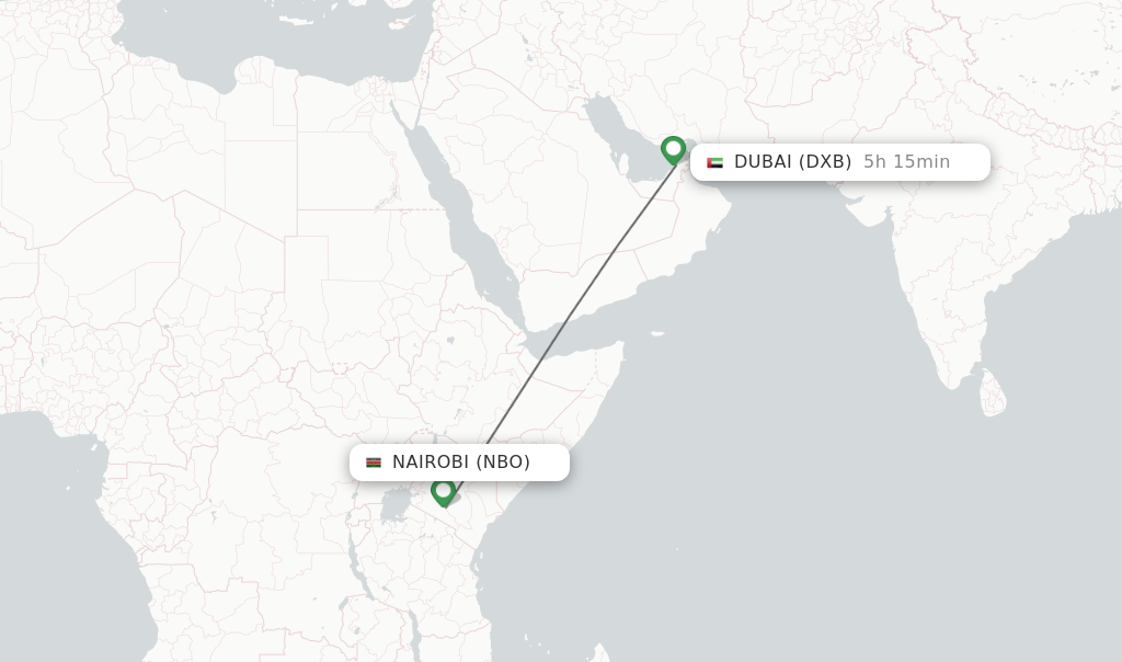 Direct non stop flights from Nairobi to Dubai schedules