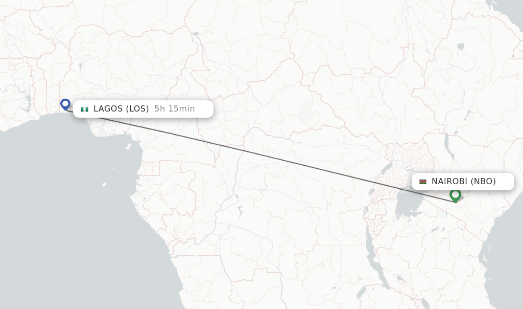 Direct non stop flights from Nairobi to Lagos schedules