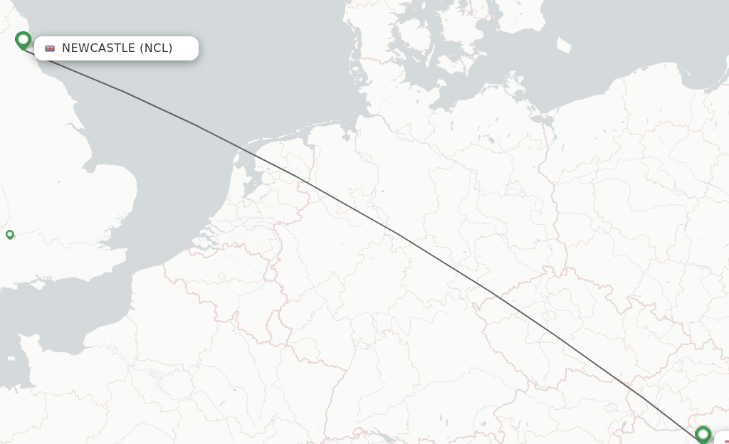 Direct (non-stop) Flights From Newcastle To Budapest - Schedules 