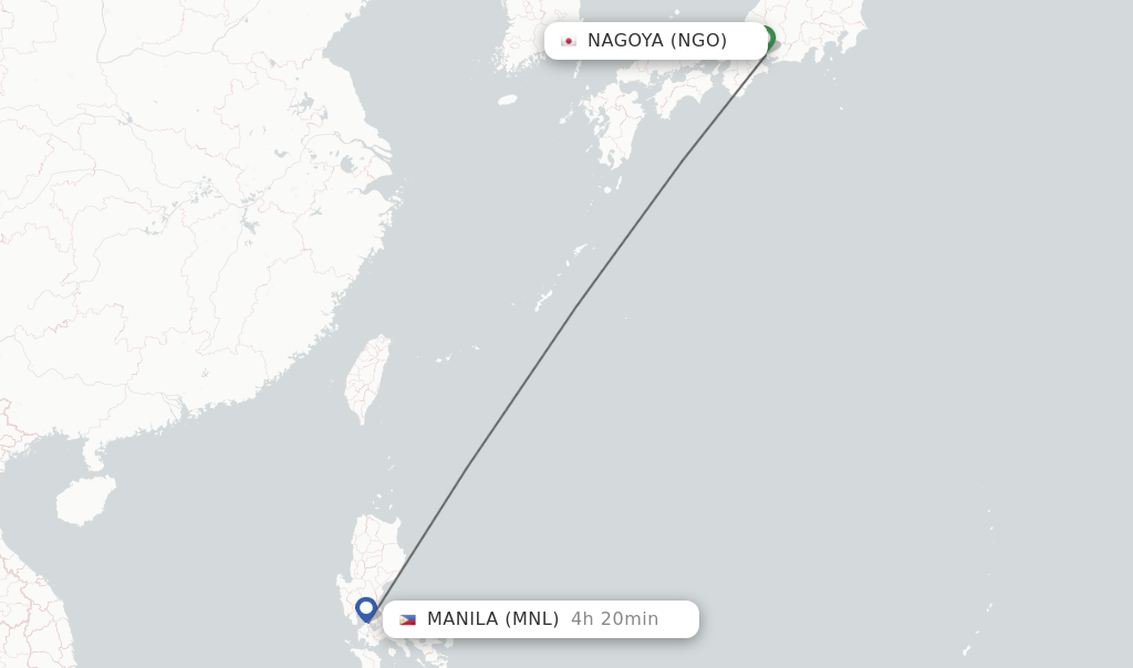 Direct (non-stop) Flights From Nagoya To Manila - Schedules ...