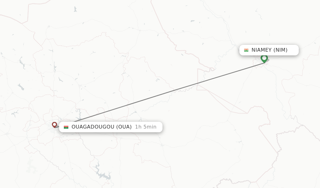 Direct (non-stop) flights from Niamey to Ouagadougou - schedules ...