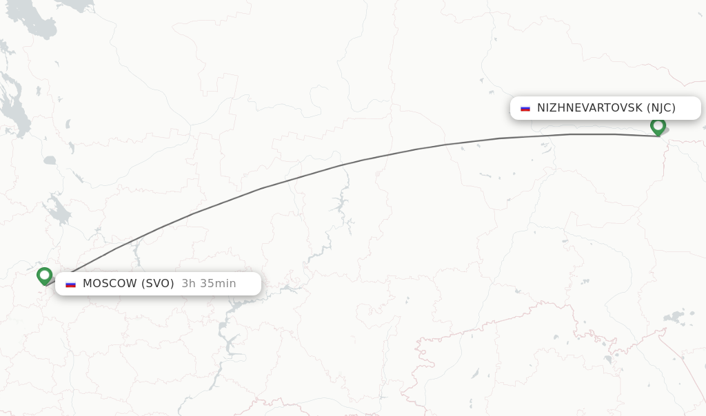 Direct Non Stop Flights From Nizhnevartovsk To Moscow Schedules   NJC SVO 