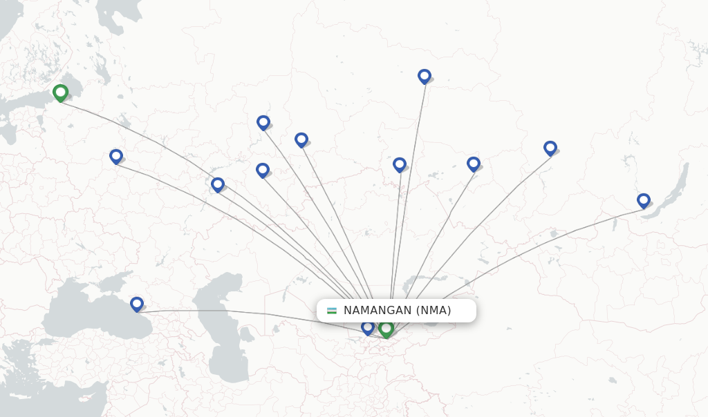 Uzbekistan Airways flights from Namangan, NMA - FlightsFrom.com