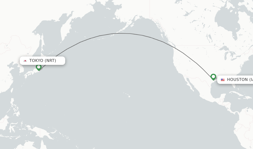 Direct (non-stop) flights from Tokyo to Houston - schedules ...