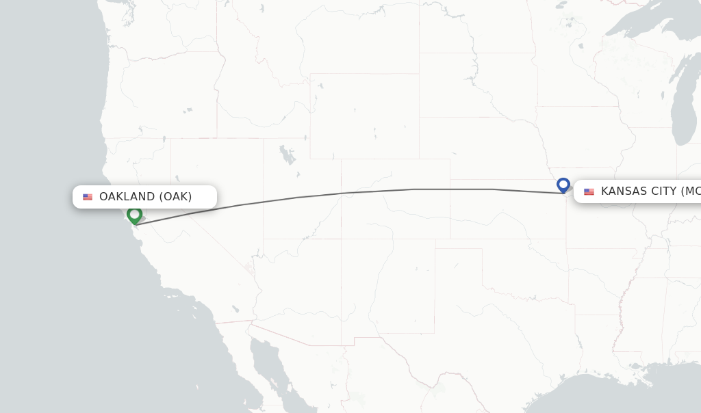 Direct non stop flights from Oakland to Kansas City schedules