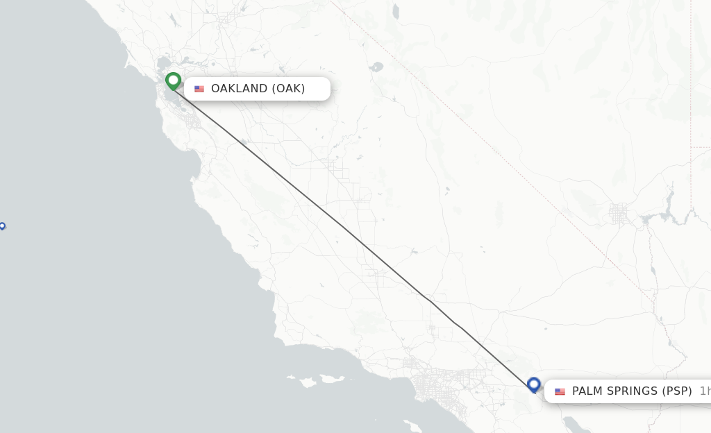 Direct non stop flights from Oakland to Palm Springs schedules