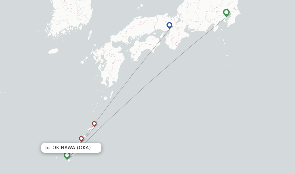 JAL flights from Okinawa, OKA