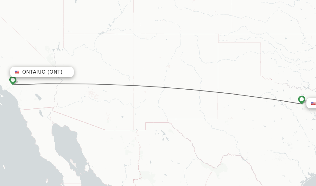 Direct non stop flights from Ontario to Dallas schedules