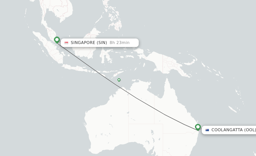 Direct (non-stop) flights from Coolangatta (Gold Coast) to Singapore ...