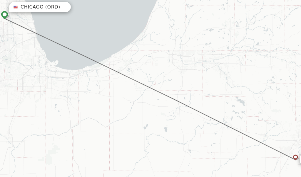 Direct non stop flights from Chicago to Fort Wayne schedules