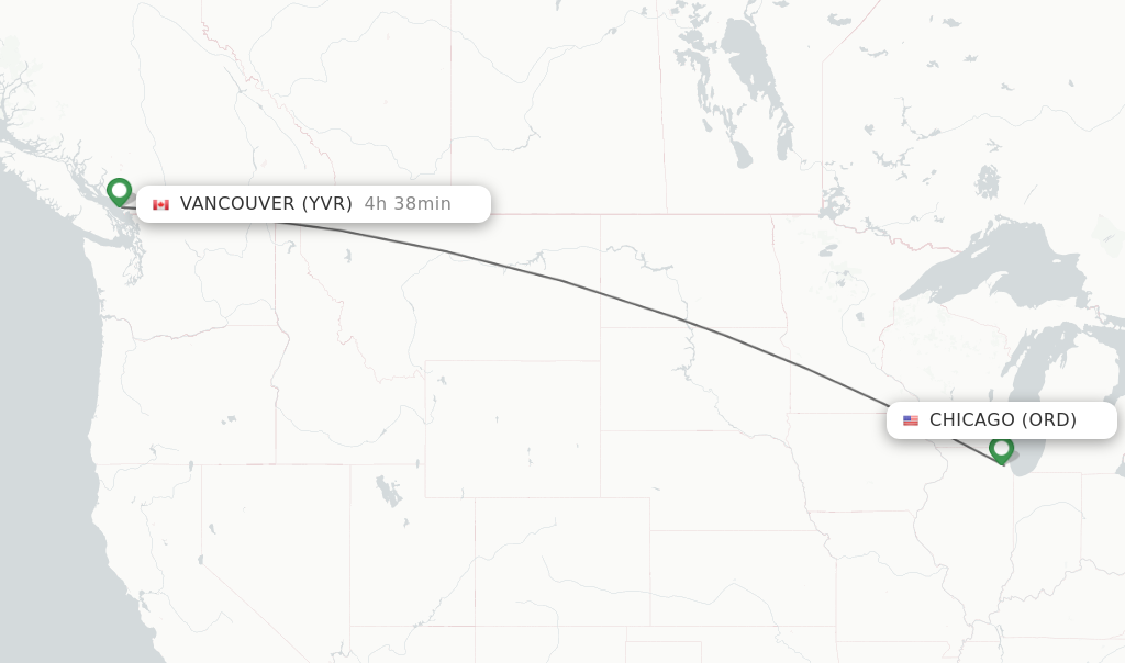 Direct non stop flights from Chicago to Vancouver schedules