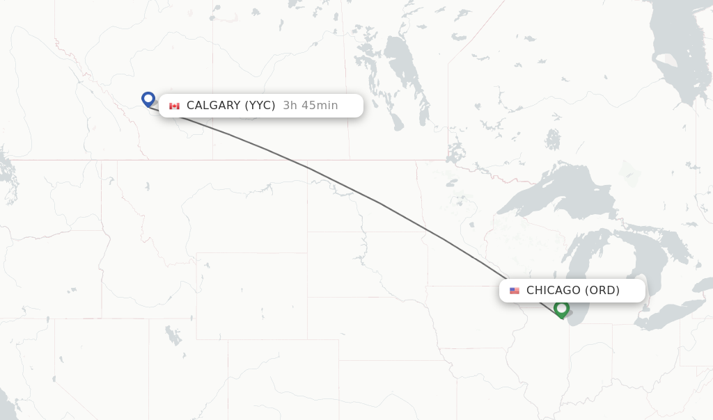 Direct Non Stop Flights From Chicago To Calgary Schedules 6131