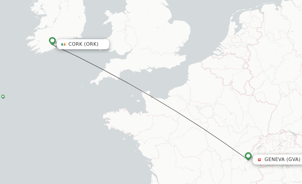 Direct (non-stop) Flights From Cork To Geneva - Schedules - FlightsFrom.com