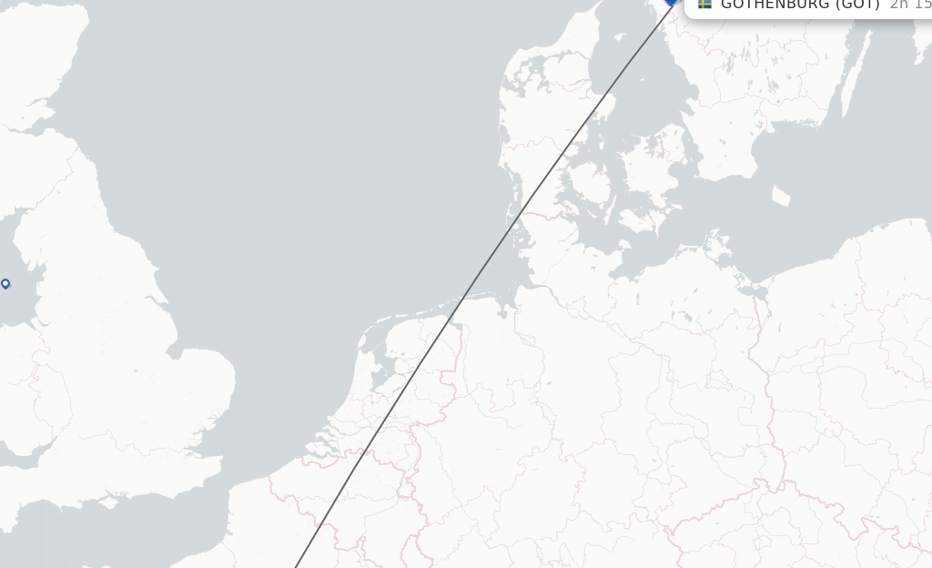 Direct non stop flights from Paris to Gothenburg schedules