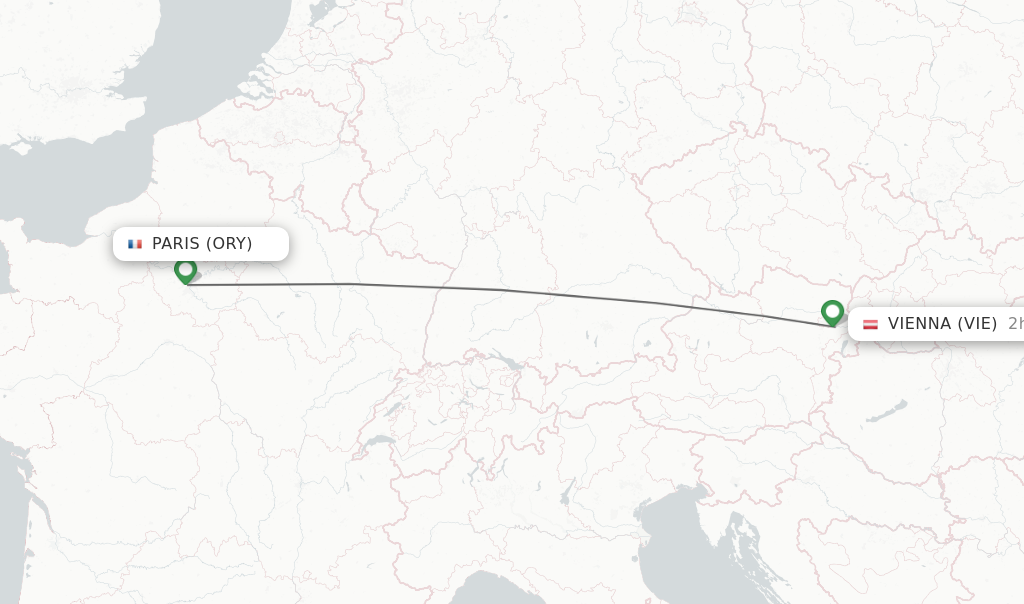 Direct non stop flights from Paris to Vienna schedules