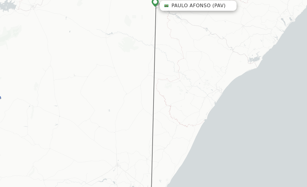 Direct (non-stop) flights from Paulo Afonso to Salvador - schedules ...