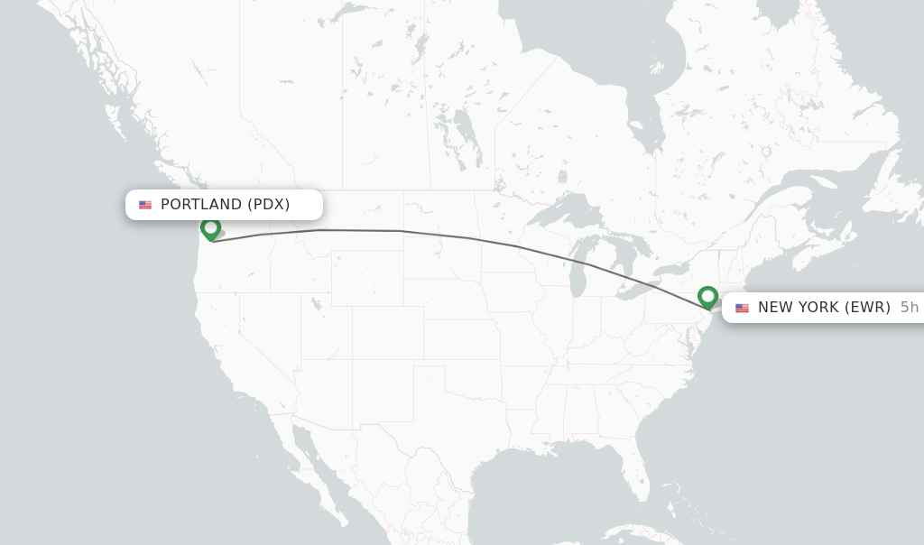 Direct non stop flights from Portland to New York schedules