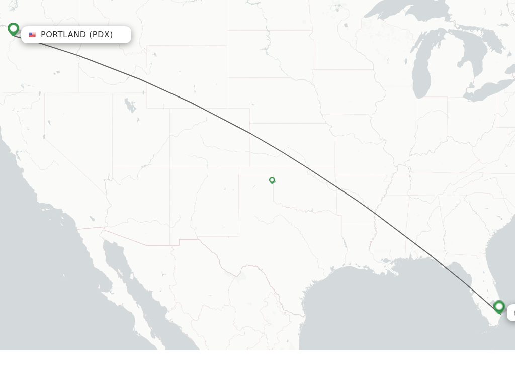 Direct non stop flights from Portland to Fort Lauderdale