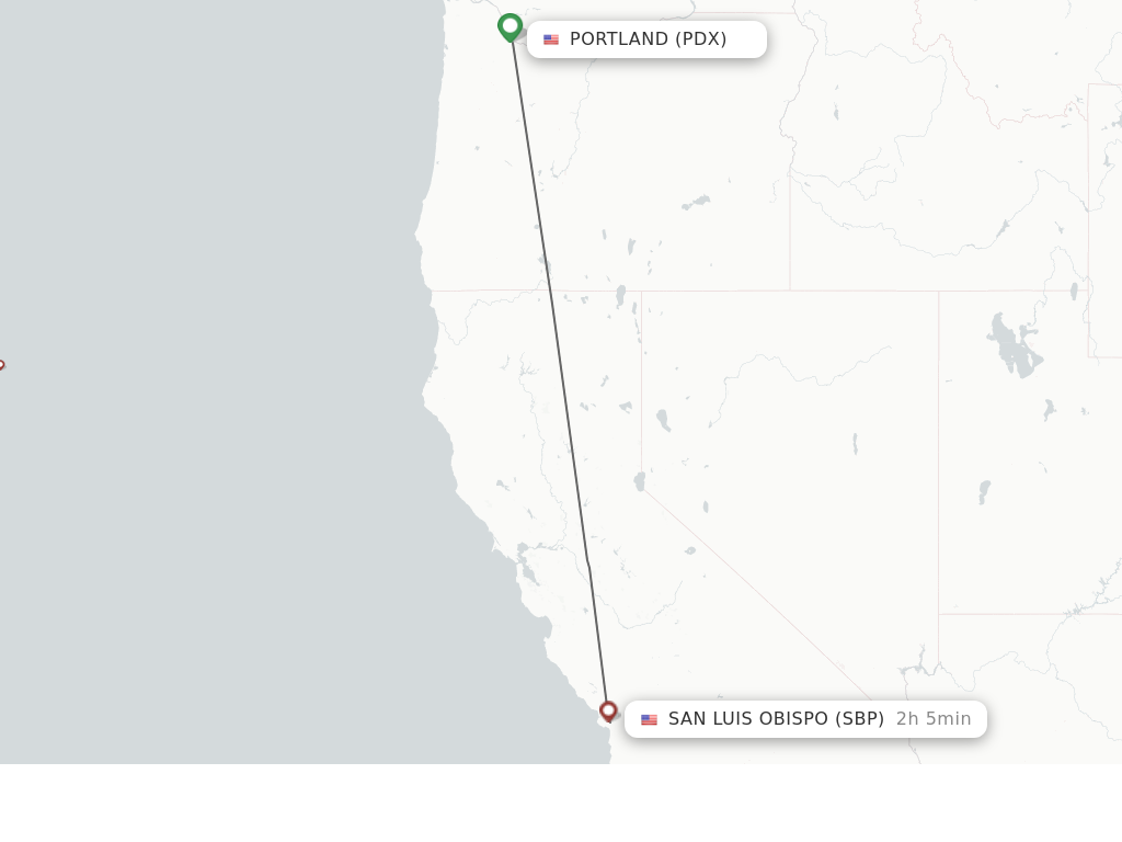 Direct Non Stop Flights From Portland To San Luis Obispo Schedules   PDX SBP 